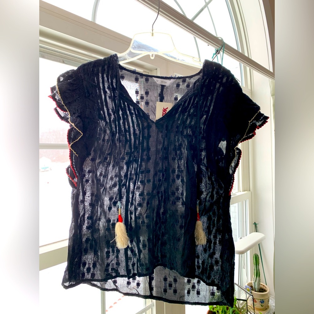 Cotton ruffle baby doll top